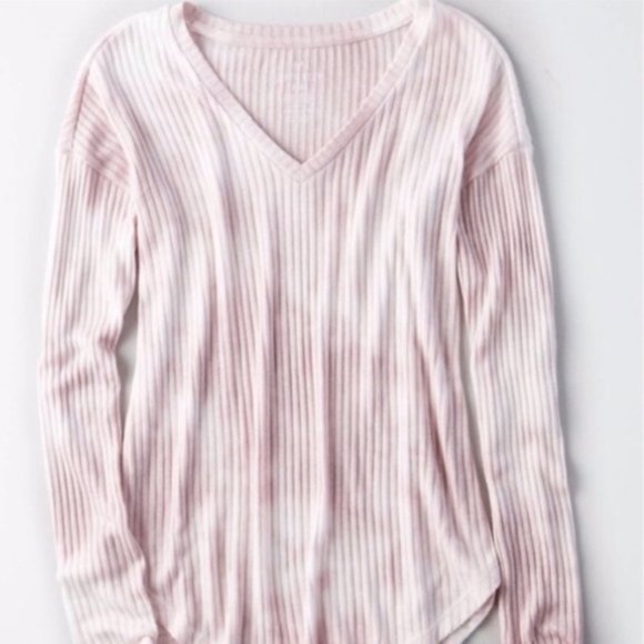 American Eagle Soft+Sexy Ribbed Long Sleeve Top - Picture 1 of 4